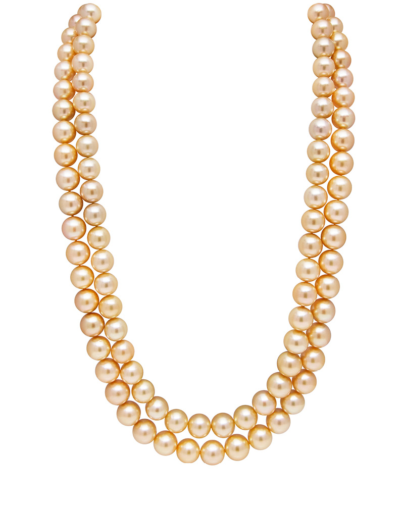 DOUBLE OPERA LENGTH GOLDEN PEARL STRAND